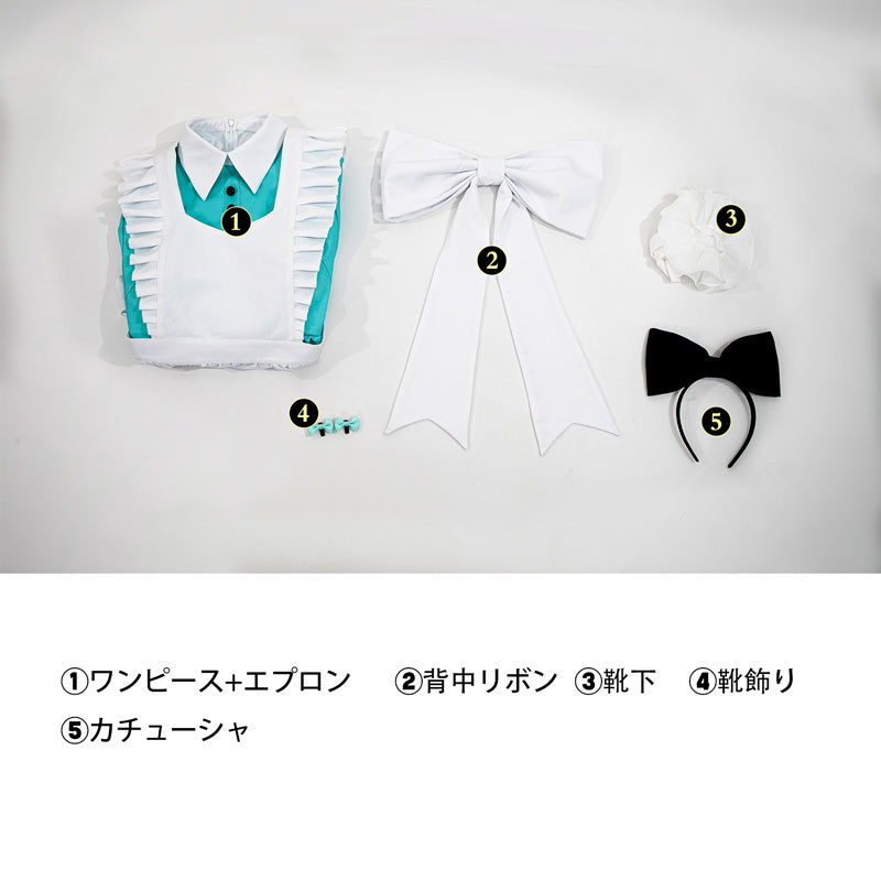 デスクトップフェアリー 初音ミク 不思議の国ver メイド服 コスプレ衣装 コスチューム