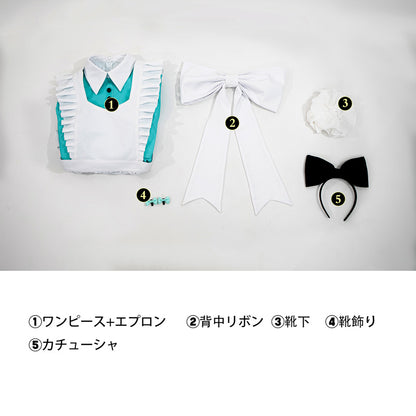 デスクトップフェアリー 初音ミク 不思議の国ver メイド服 コスプレ衣装 コスチューム