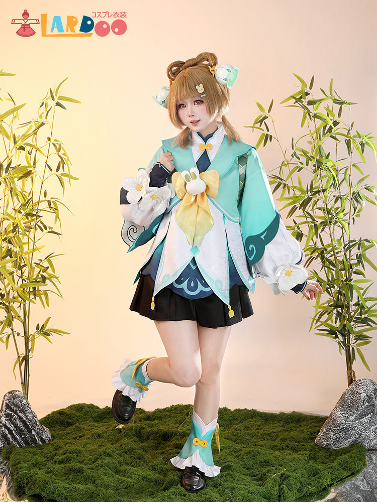 原神 Genshin 璃月 瑶瑶/ヨォーヨ-「竹林に響く雨音」 コスプレ衣装 コスチューム cosplay [G5828]