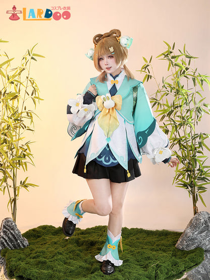 原神 Genshin 璃月 瑶瑶/ヨォーヨ-「竹林に響く雨音」 コスプレ衣装 コスチューム cosplay [G5828]