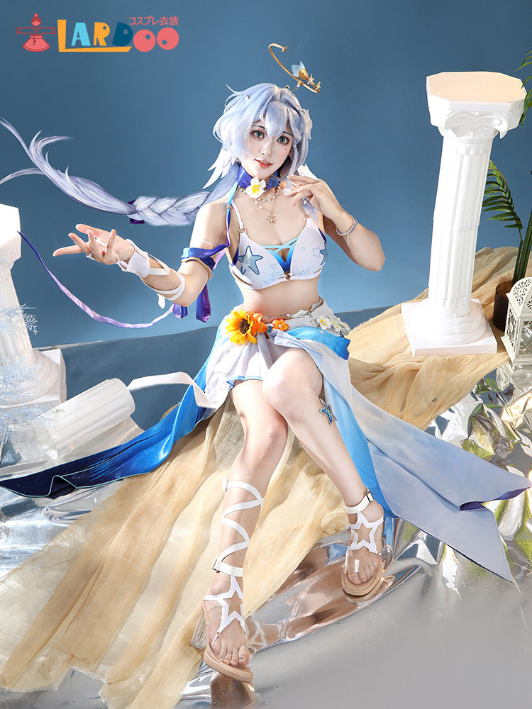 崩壊スターレイル HonkaiStarRail ロビン・夏空の歌 コスチューム 靴飾り付き コスプレ衣装 [G5910]