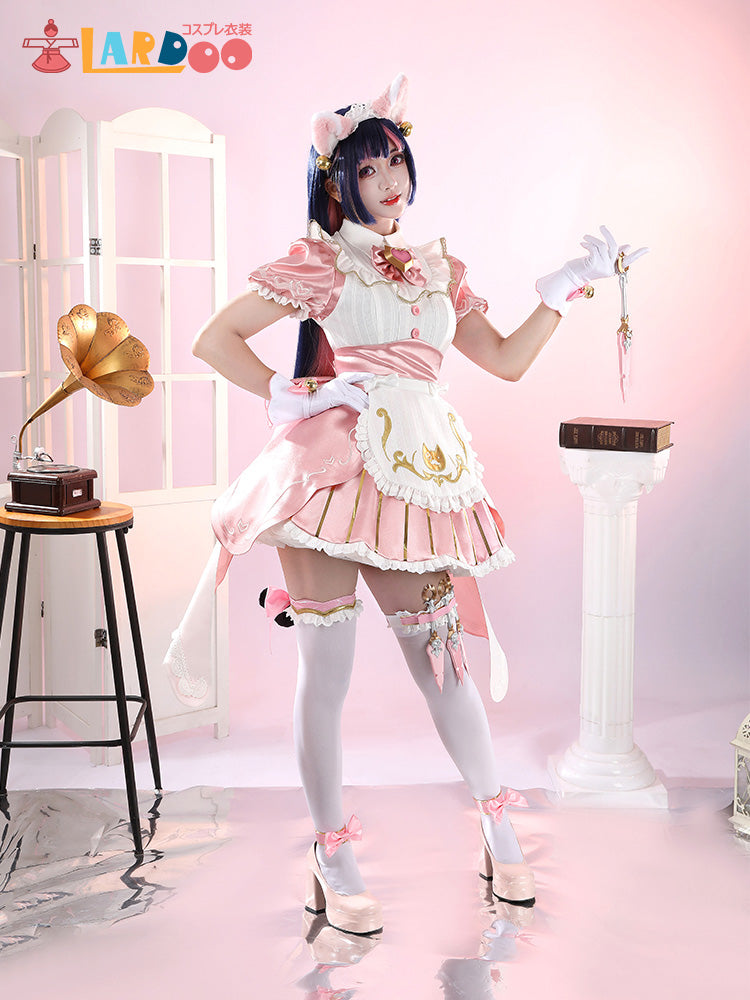 オーバーウォッチ2 × ストリートファイター6 OW2 キリコ 猫耳メイドスキン コスプレ衣装 コスチューム cosplay [G5938]