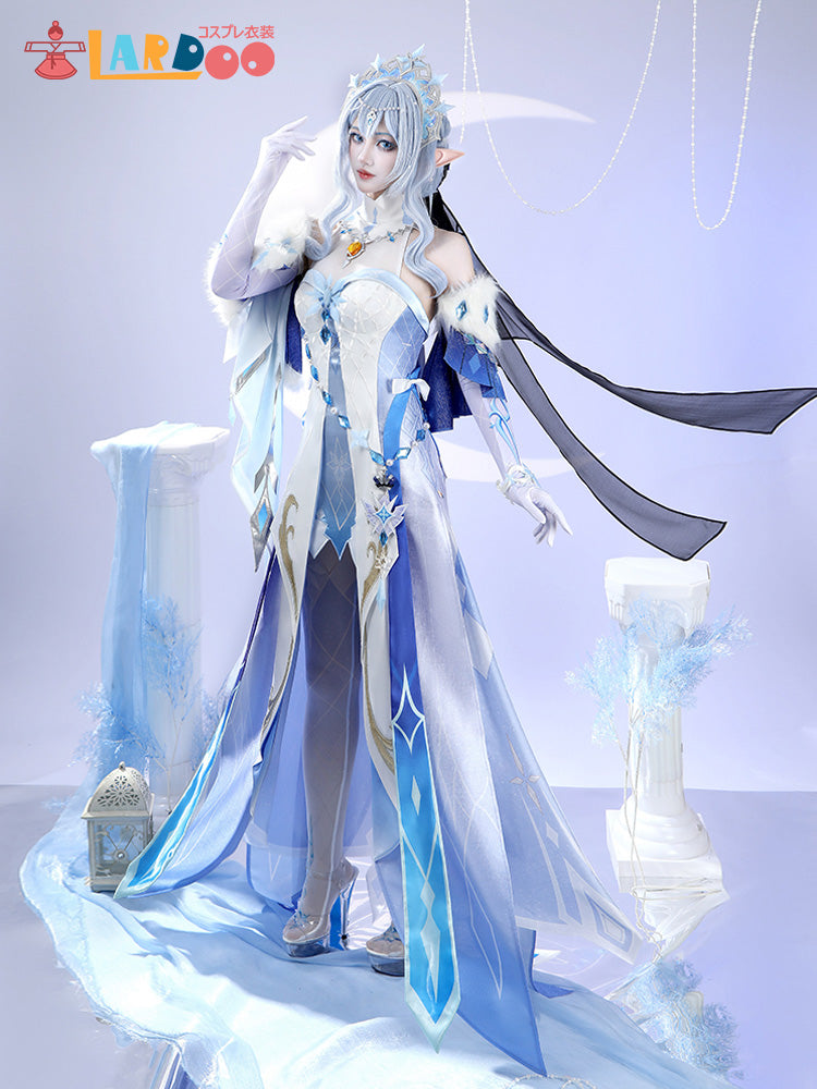 原神 Genshin スネージナヤ 氷神 アナスターシャ コスチューム コスプレ衣装 [G5970]