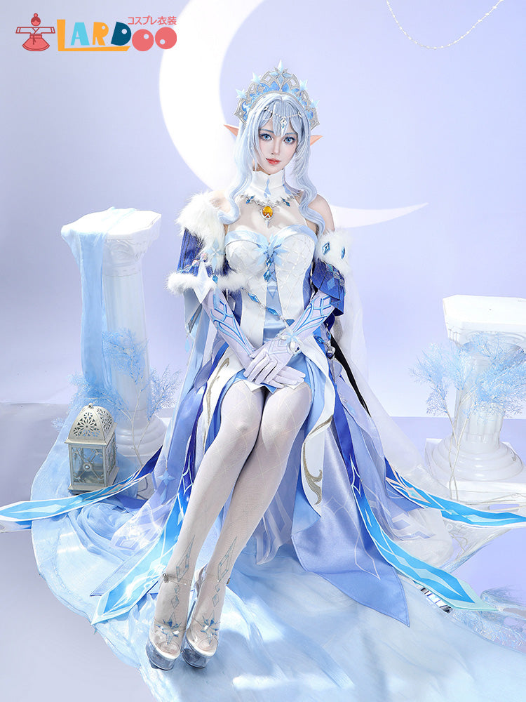 原神 Genshin スネージナヤ 氷神 アナスターシャ コスチューム コスプレ衣装 [G5970]