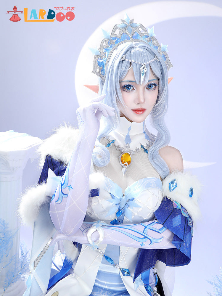 原神 Genshin スネージナヤ 氷神 アナスターシャ コスチューム コスプレ衣装 [G5970]