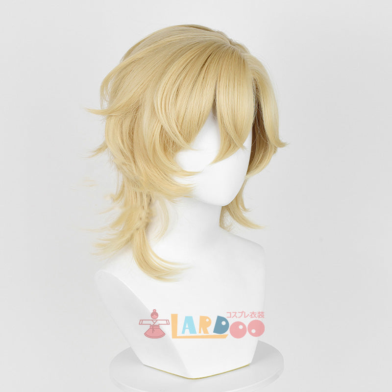 崩壊スターレイル HonkaiStarRail アベンチュリン-Aventurine ゴールド コスプレウィッグ ネット付き 耐熱 cosplay [LRS2404B]