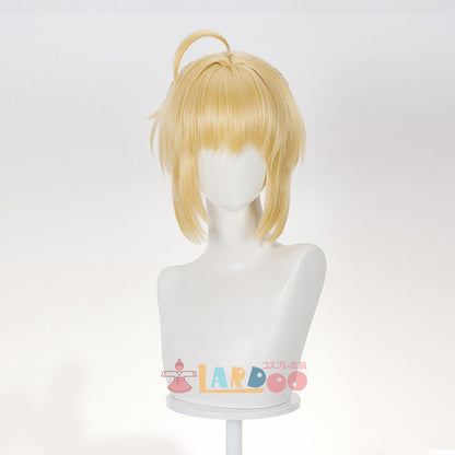 崩壊スターレイル×Fate_UBWコラボ セイバー-Saber コスプレウィッグ ネット付き 耐熱 cosplay [LRS2567]