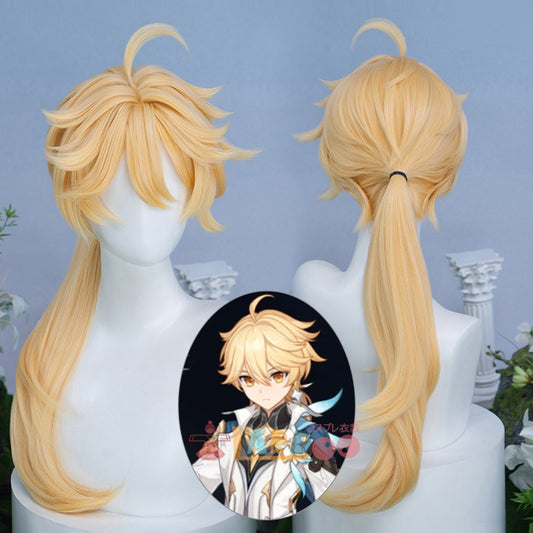 原神 Genshin 主人公 空-「新たなる天地」 コスプレウィッグ ネット付き 未セット未カット 耐熱 cosplay