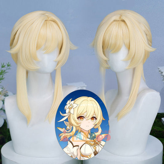 原神 Genshin 主人公 蛍-「新たなる天地」 コスプレウィッグ ネット付き 未セット未カット 耐熱 cosplay