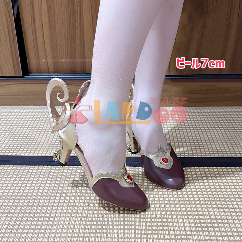 原神 Genshin 魔女会・コードA アリス-Alice ヒール7cm コスプレ靴 コスプレブーツ cosplay