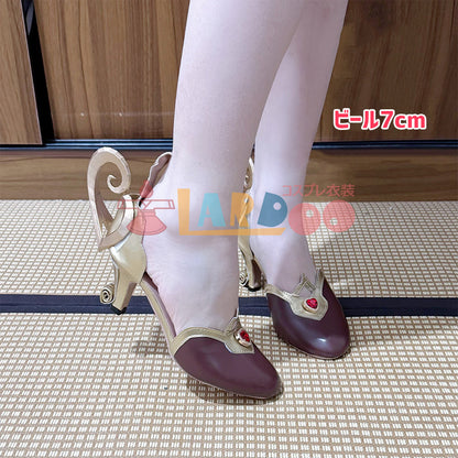 原神 Genshin 魔女会・コードA アリス-Alice ヒール7cm コスプレ靴 コスプレブーツ cosplay