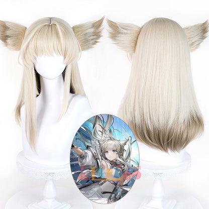 アークナイツ：エンドフィールド ペリカ コスプレウィッグ 耳ネット付き 未セット ネット付き 耐熱 cosplay