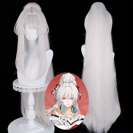 鳴潮 メイチョウ Wuthering Waves 緋雪 ヒユキ コスプレウィッグ 未セット ネット付き 耐熱 cosplay [LRS2741]