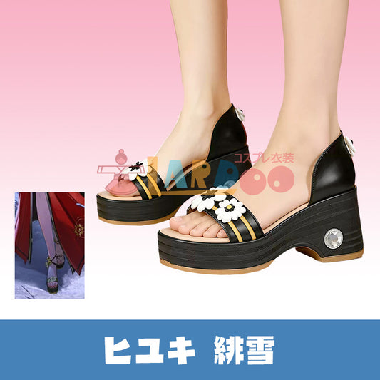 鳴潮 メイチョウ Wuthering Waves 緋雪 ヒユキ コスプレ靴 コスプレブーツ cosplay[LRS2742]