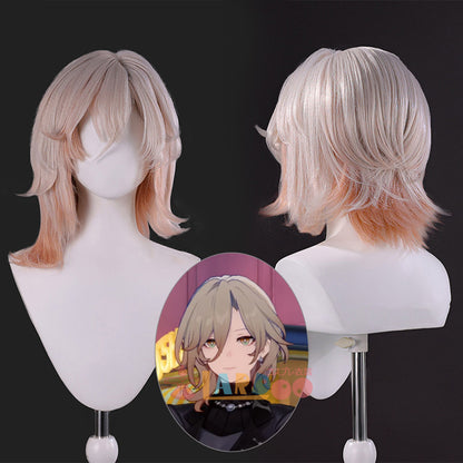 崩壊スターレイル HonkaiStarRail 朽葉-くちば 「超常現象管理局」治安官 コスプレウィッグ 未セット ネット付き 耐熱 cosplay [LRS2783]