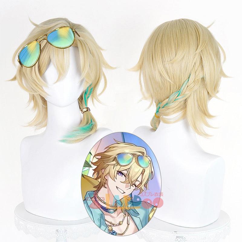 崩壊スターレイル HonkaiStarRail アベンチュリン・波と戯れる夏 水着 コスプレウィッグ ネット付き 未セット未カット 耐熱 cosplay [LRS2815]