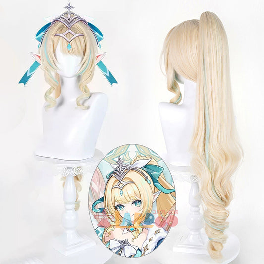 原神 Genshin スネージナヤ ヴェスナ-Vesna コスプレウィッグ ネット付き 未セット未カット 耐熱 cosplay [LRS2822]