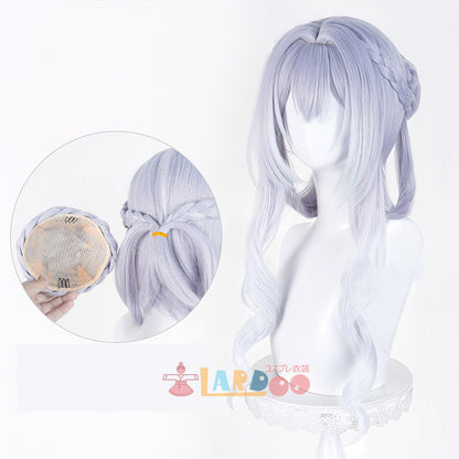 原神 Genshin スネージナヤ 氷神 アナスターシャ コスプレウィッグ ネット付き 未セット未カット 耐熱 cosplay [LRS2825]