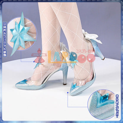 原神 Genshin 氷神 アナスターシャ コスプレ靴 改良版 コスプレブーツ cosplay [LRS2833]