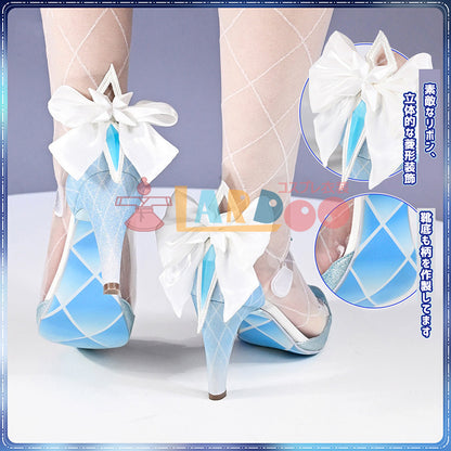 原神 Genshin 氷神 アナスターシャ コスプレ靴 改良版 コスプレブーツ cosplay [LRS2833]