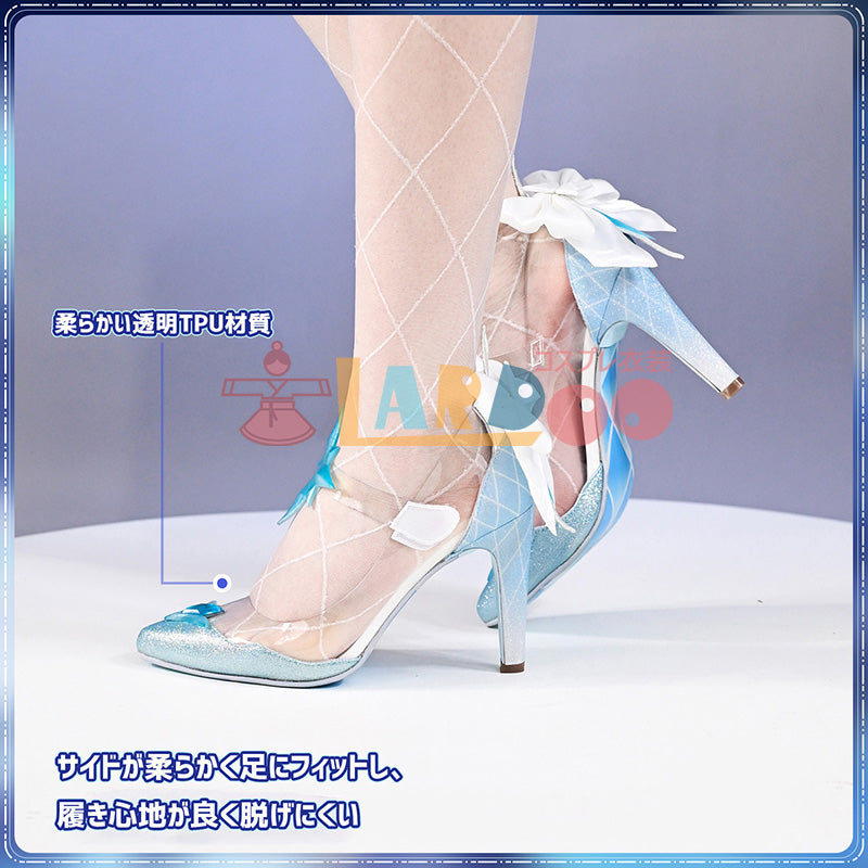 原神 Genshin 氷神 アナスターシャ コスプレ靴 改良版 コスプレブーツ cosplay [LRS2833]