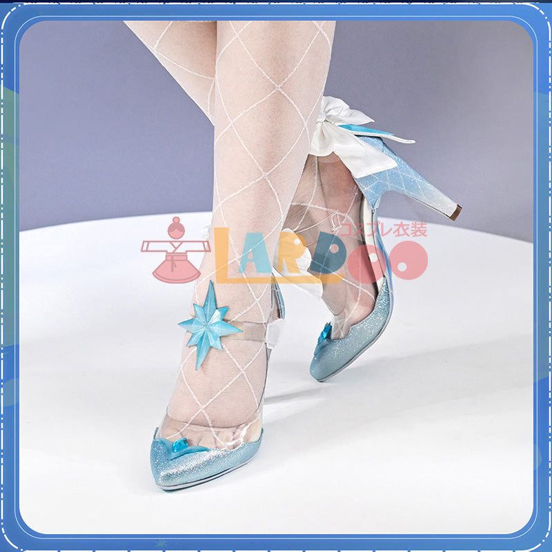 原神 Genshin 氷神 アナスターシャ コスプレ靴 改良版 コスプレブーツ cosplay [LRS2833]